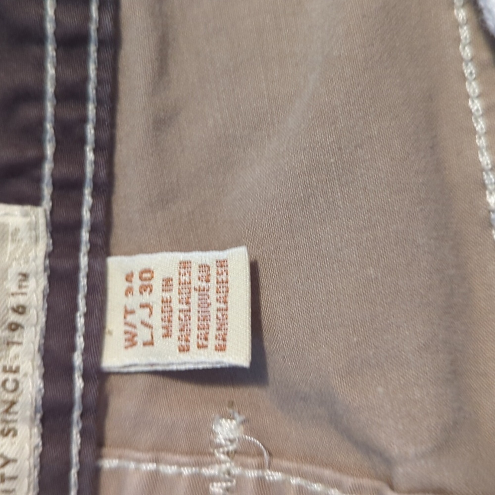 Cabelas Mens Khaki Pants 34x30 Zipper Pockets Hiking Work - Picture 9 of 12